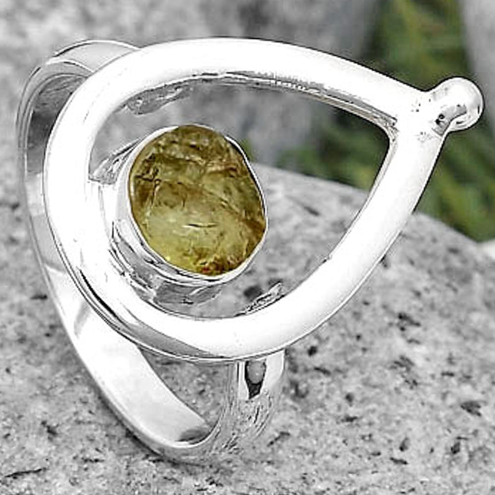 Natural Green Kyanite Rough - India Ring size-7 R-1487 SDR194291