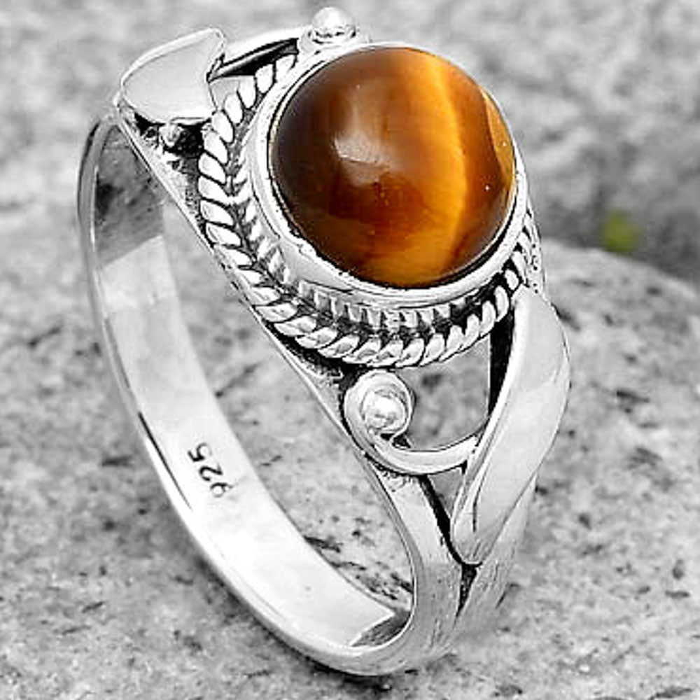 Natural Tiger Eye - Africa Ring size-7.5 R-1405 SDR195252