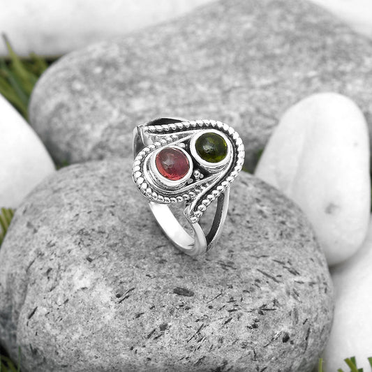 Natural Multi Tourmaline Ring size-7.5 R-1027 SDR195775