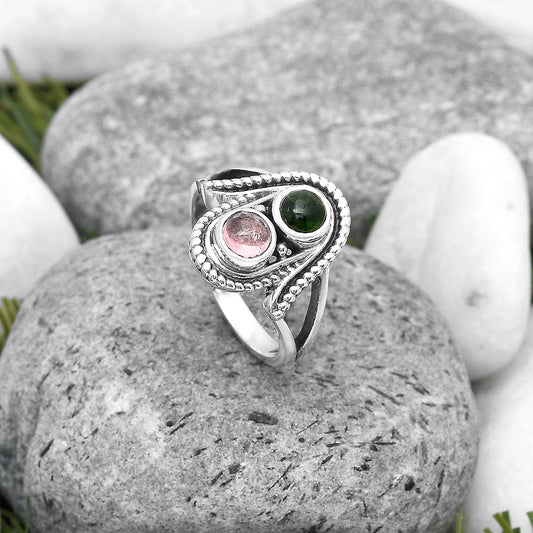Natural Multi Tourmaline Ring size-8.5 R-1027 SDR195847