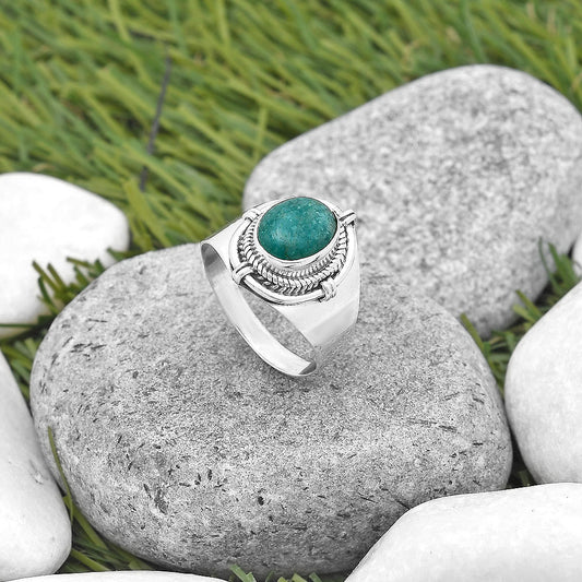 Natural Paraiba Amazonite Ring size-8.5 R-1539 SDR196636