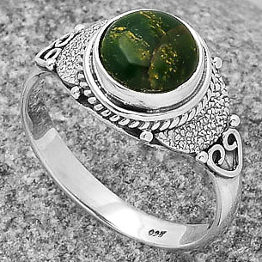 Natural Green Fuchsite Ring size-8.5 R-1419 SDR196809