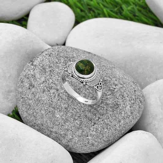 Natural Green Fuchsite Ring size-8.5 R-1419 SDR196809