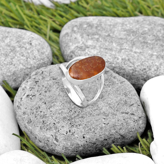 Sutured Ammonite - Madagascar Ring size-7.5 R-1002 SDR198663