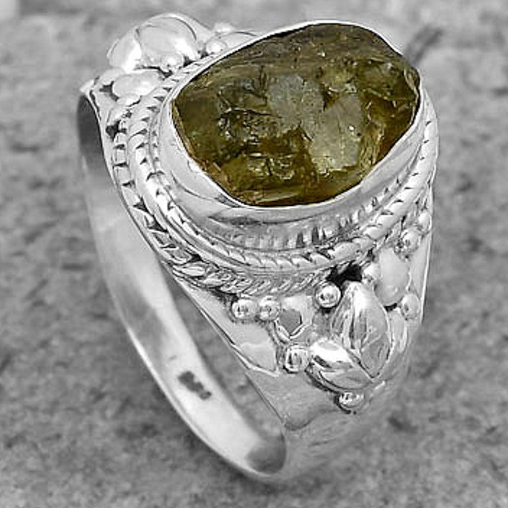 Natural Rare Kornerupine Rough Ring size-8 R-1277 SDR199839