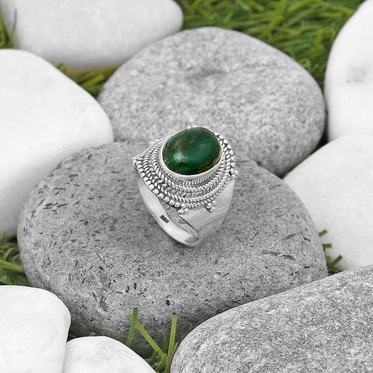 Natural Green Fuchsite Ring size-7.5 R-1278 SDR199862
