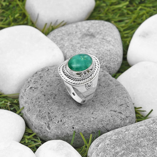 Natural Paraiba Amazonite Ring size-8 R-1398 SDR199970