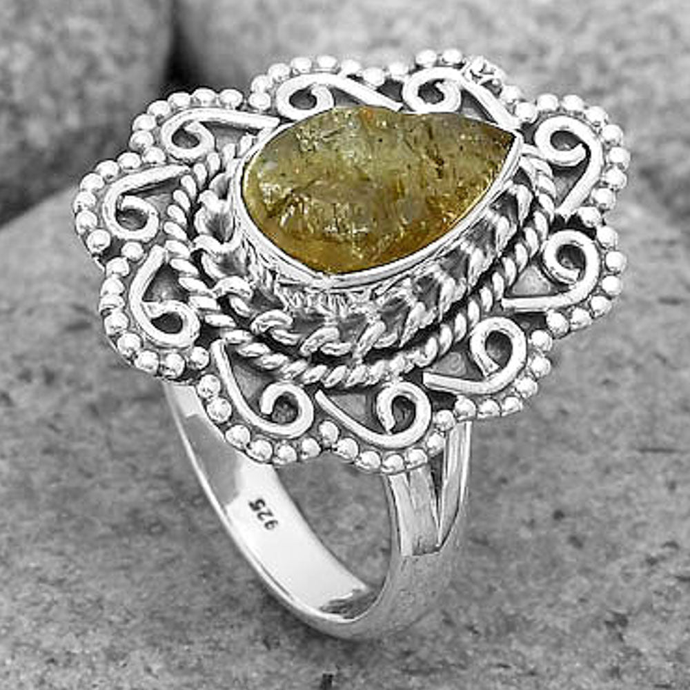 Natural Rare Kornerupine Rough Ring size-8 R-1322 SDR200125