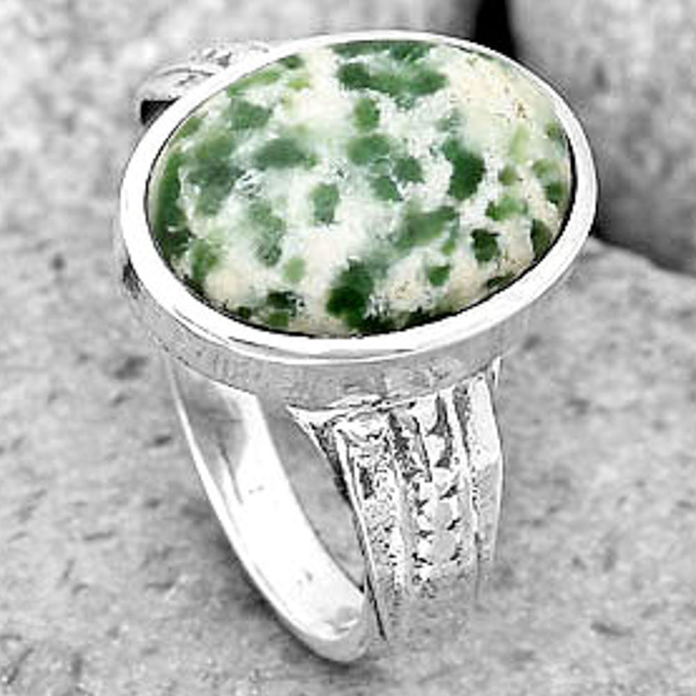 Natural Dioptase Ring size-7 R-1163 SDR200561