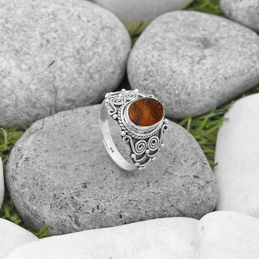 Sutured Ammonite - Madagascar Ring size-8.5 R-1282 SDR201702