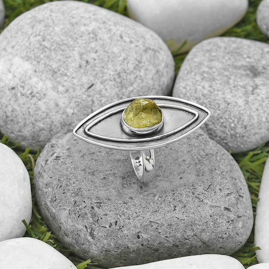 Natural Green Kyanite Rough India Ring size-6.5 R-1391 SDR201753