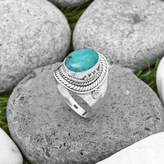 Natural Paraiba Amazonite Ring size-8 R-1398 SDR202772