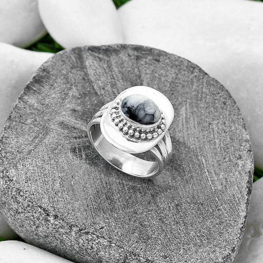 Natural Pinolith Stone Ring size-7 R-1458 SDR202808