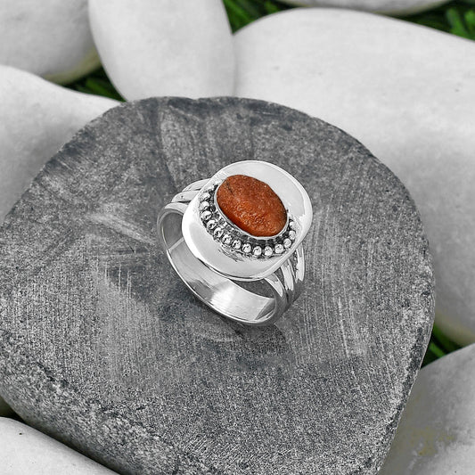Natural Sunstone Rough Ring size-8 R-1458 SDR202812