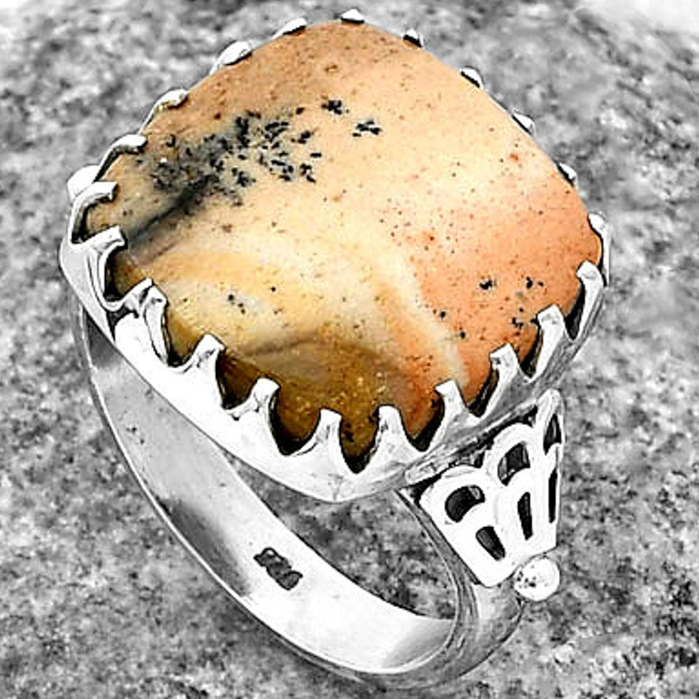 Natural Picture Jasper Ring size-8.5 R-1449 SDR203324
