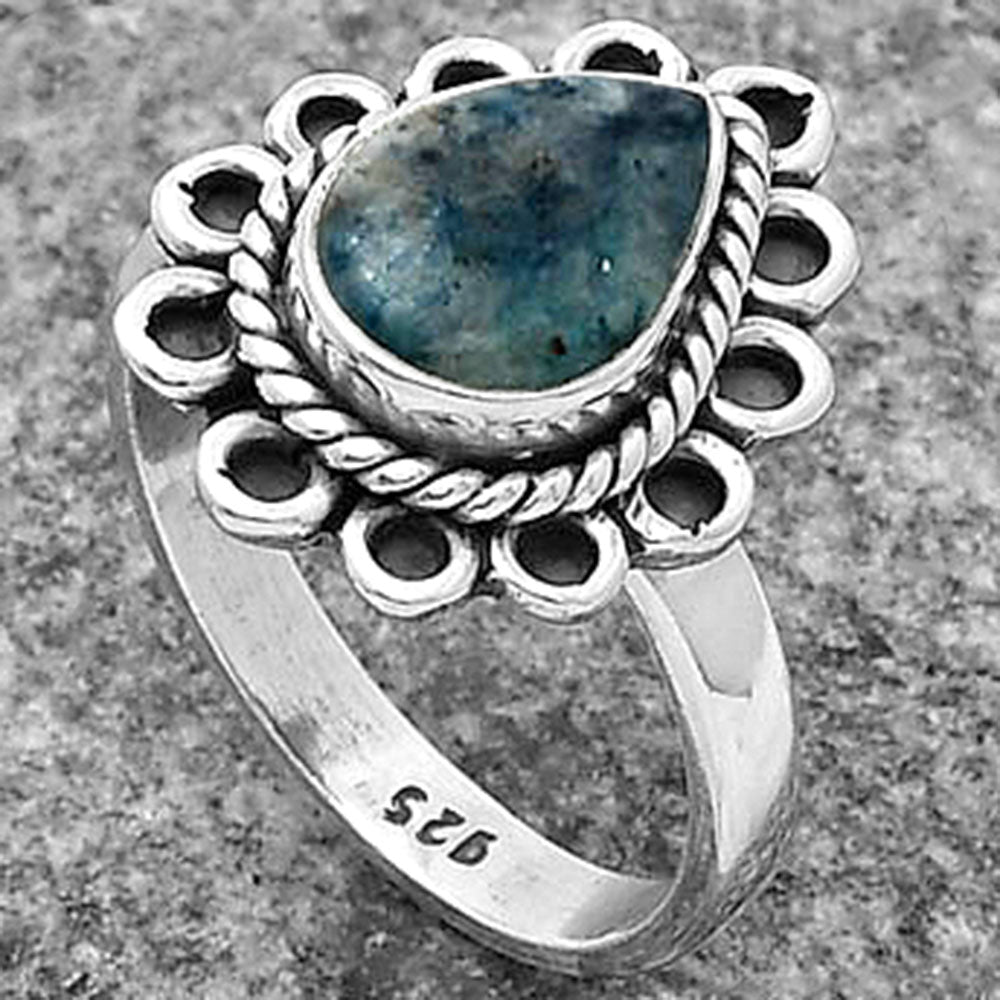 Natural Blue Scheelite - Turkey Ring size-7.5 R-1256 SDR203363