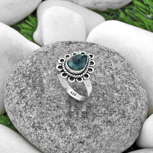 Natural Blue Scheelite - Turkey Ring size-7.5 R-1256 SDR203363