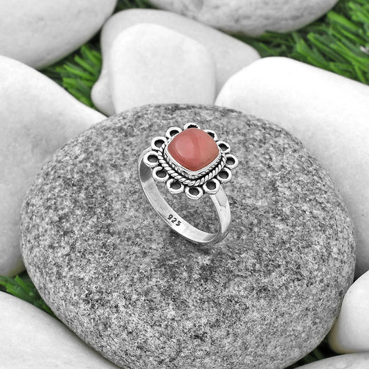 Natural Guava Quartz - Brazil Ring size-8 R-1256 SDR203366