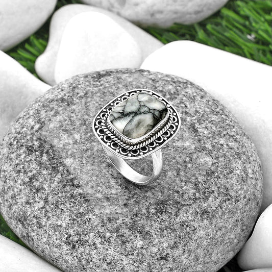 Natural Pinolith Stone Ring size-7 R-1256 SDR203546