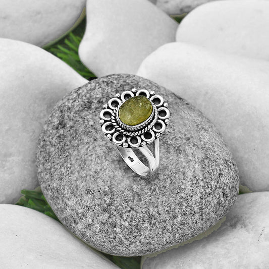 Natural Green Kyanite Rough India Ring size-8.5 R-1256 SDR204508