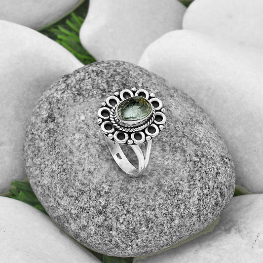 Natural Aquamarine Rough - Brazil Ring size-9 R-1256 SDR204532