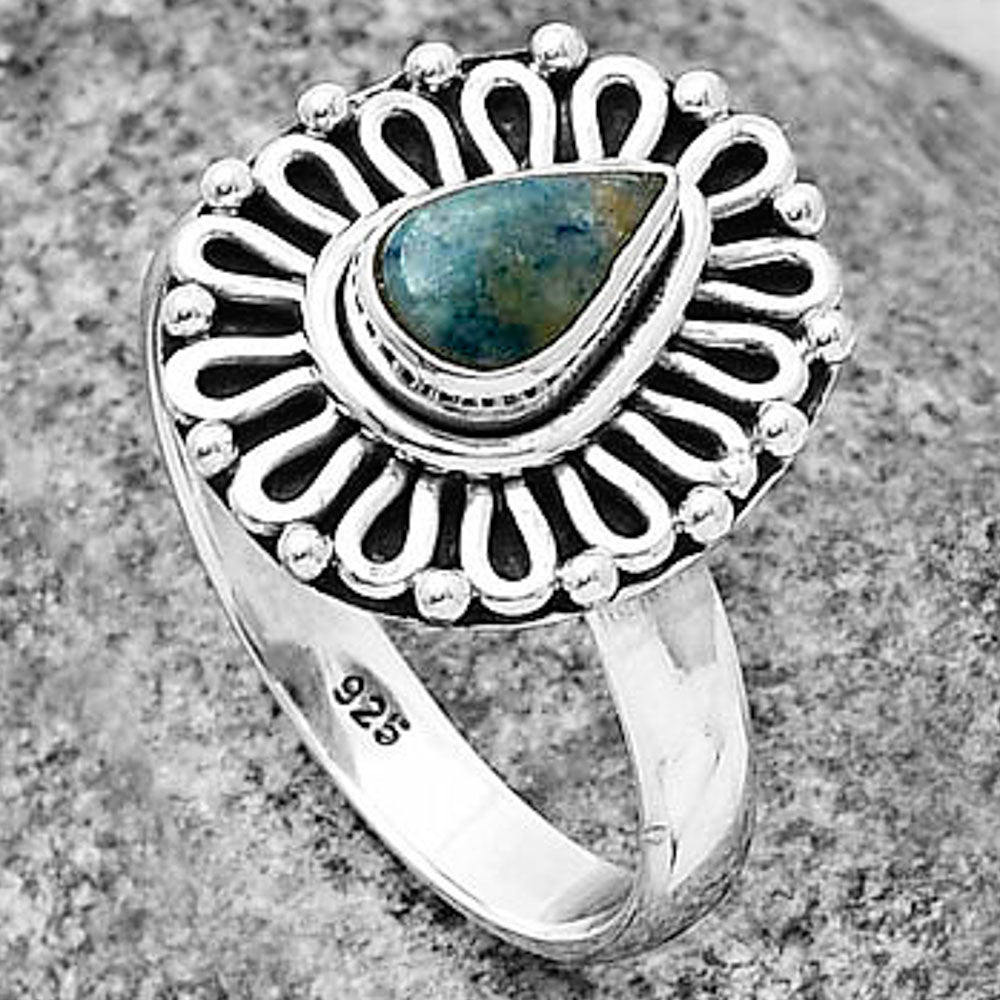 Natural Blue Scheelite - Turkey Ring size-8 R-1320 SDR204622