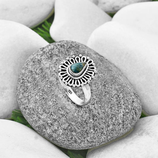 Natural Blue Scheelite - Turkey Ring size-8 R-1320 SDR204622