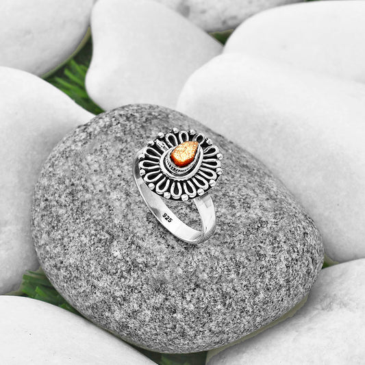 Natural Sunstone Rough Ring size-8.5 R-1320 SDR204632