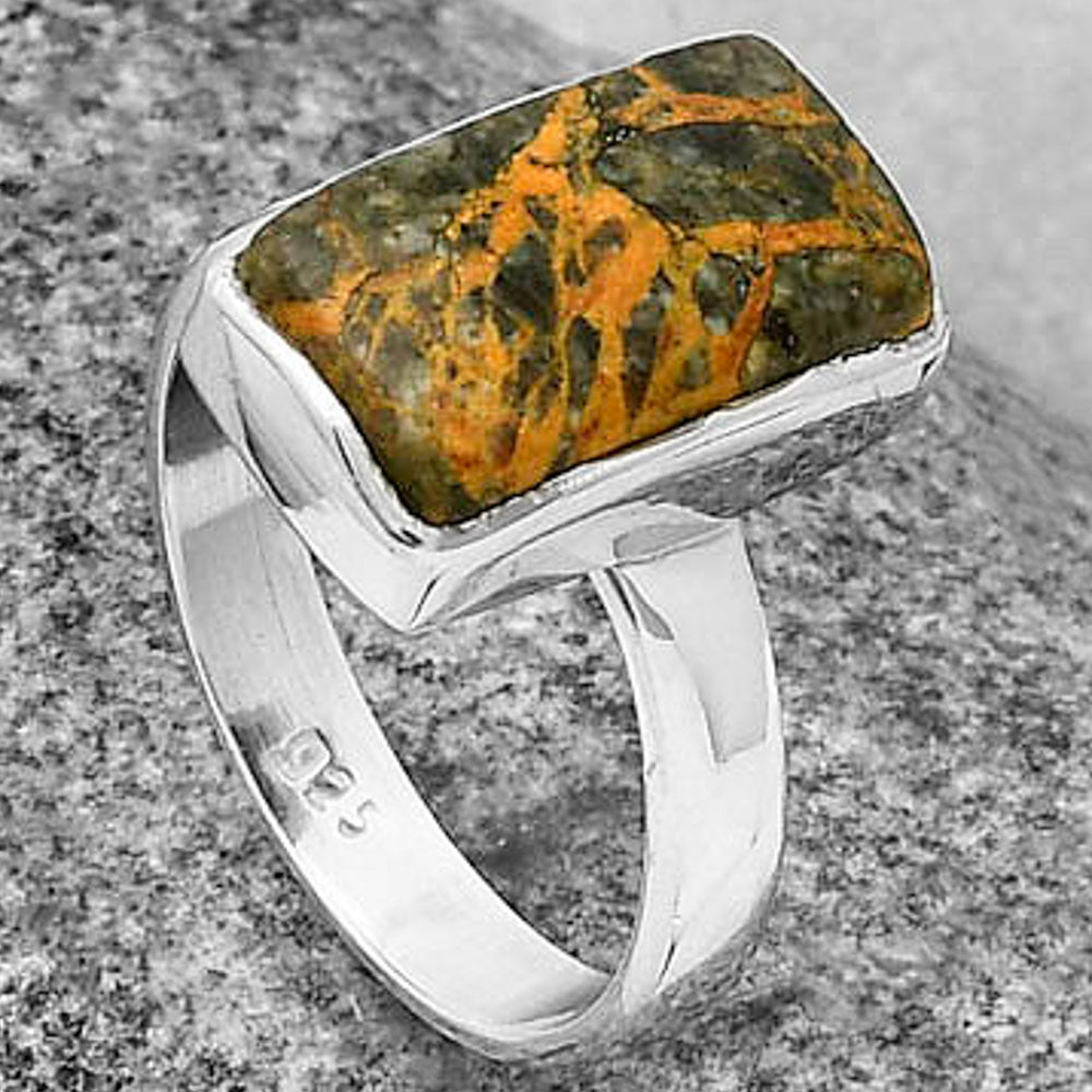 Natural Moroccan Yellow Jacket Jasper Ring size-8 R-1004 SDR204726