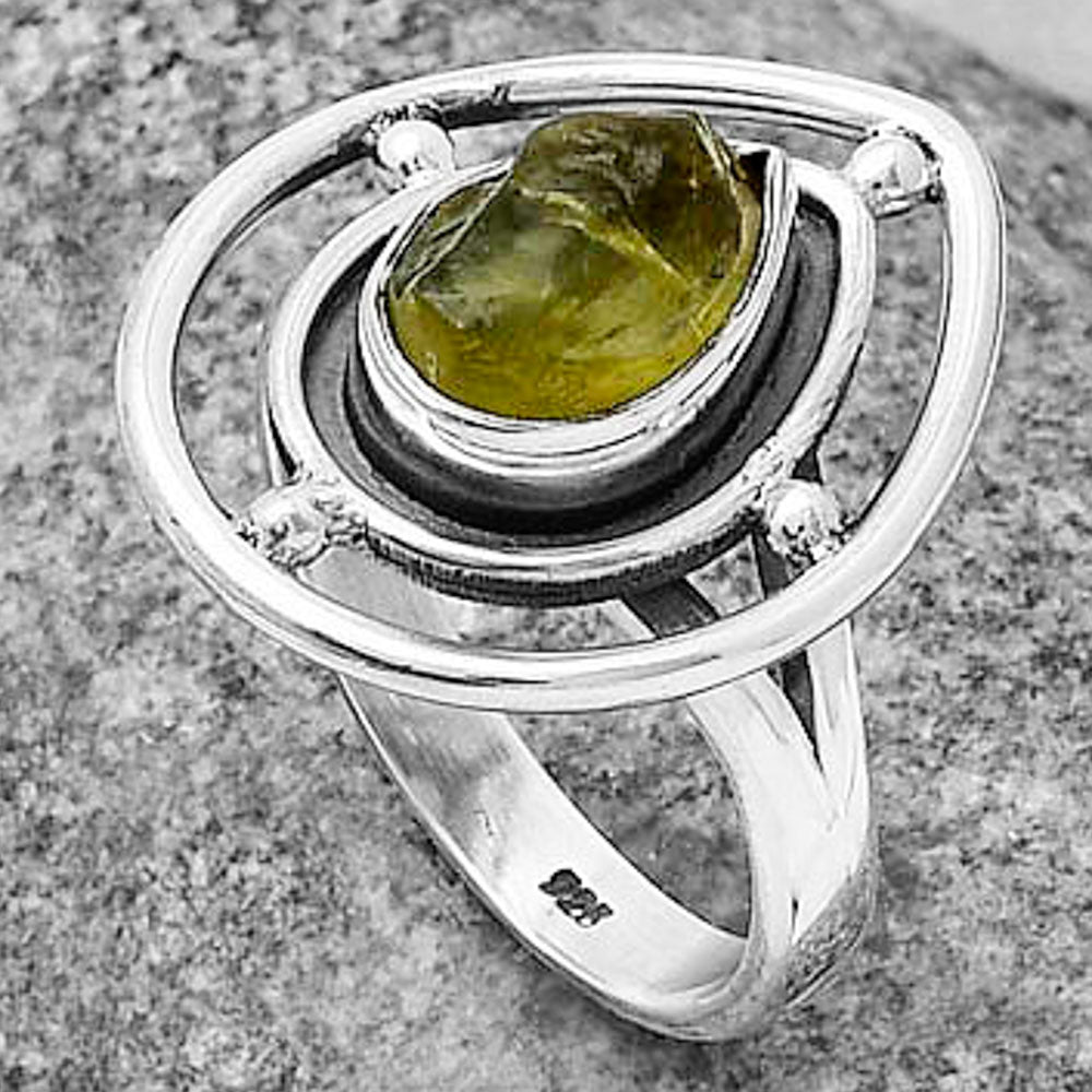 Natural Rare Kornerupine Rough Ring size-6.5 R-1446 SDR204925