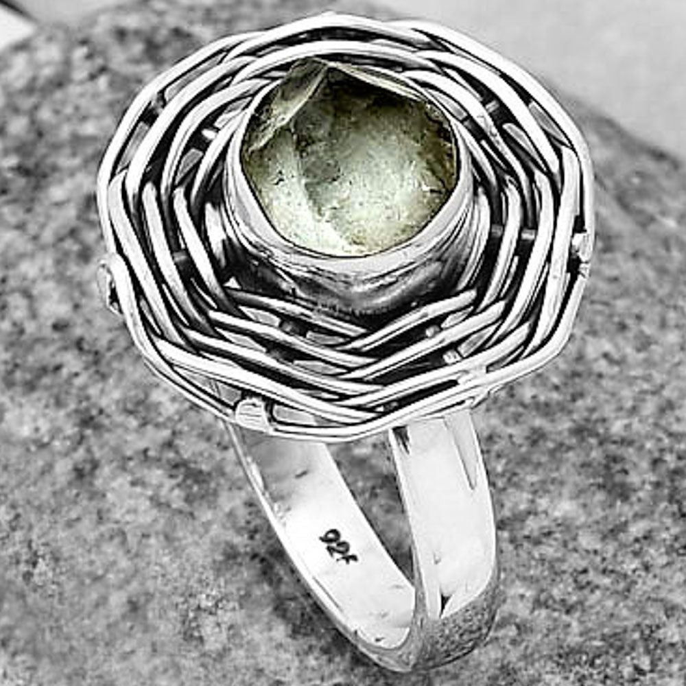 Natural Aquamarine Rough - Brazil Ring size-8.5 R-1445 SDR204998