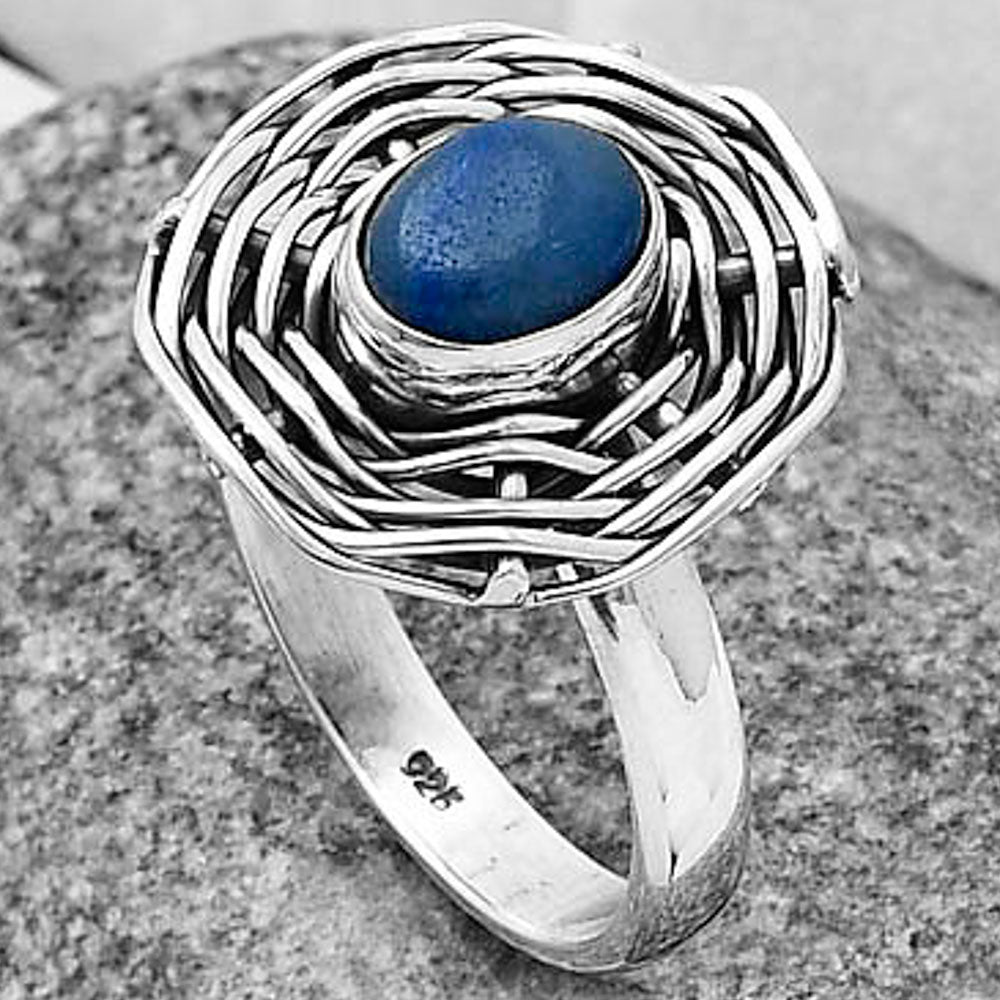 Natural Blue Quartz Ring size-8.5 R-1445 SDR204999