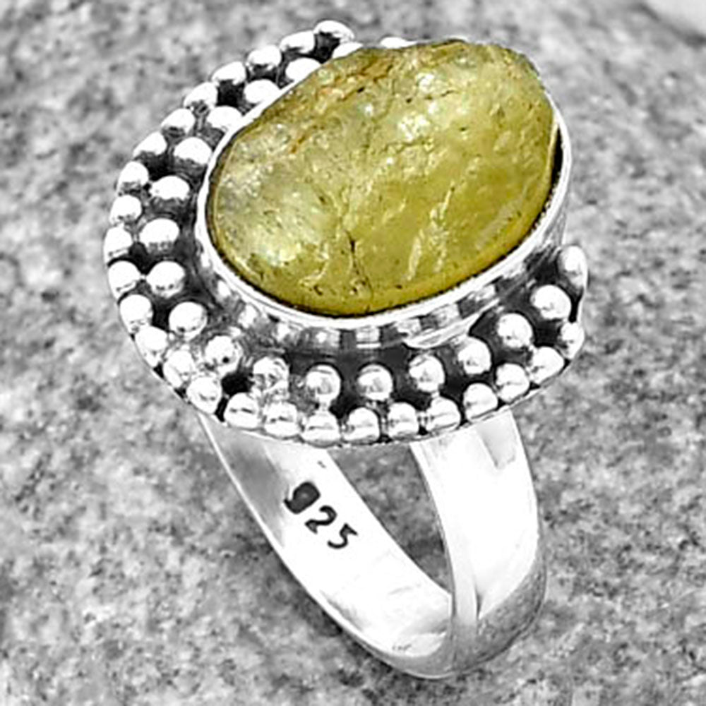 Natural Green Kyanite Rough India Ring size-7.5 R-1150 SDR206427