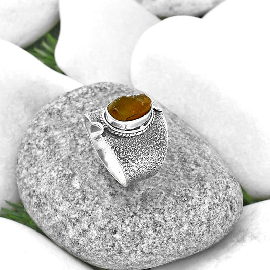 Natural Rare Kornerupine Rough Ring size-7.5 R-1436 SDR206476