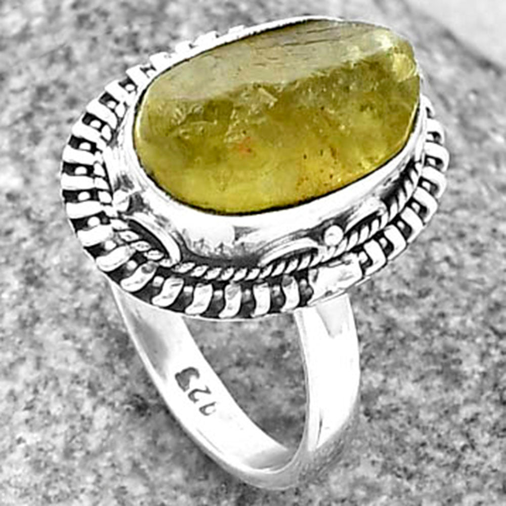 Natural Green Kyanite Rough India Ring size-7.5 R-1279 SDR206537