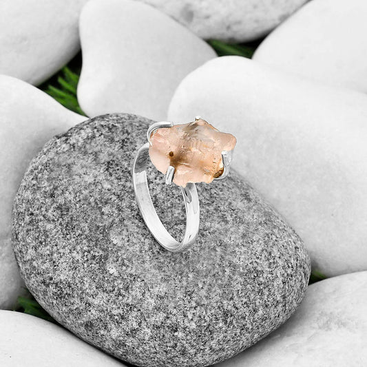 Natural Rose Quartz - Madagascar Ring size-9 R-1052 SDR206834