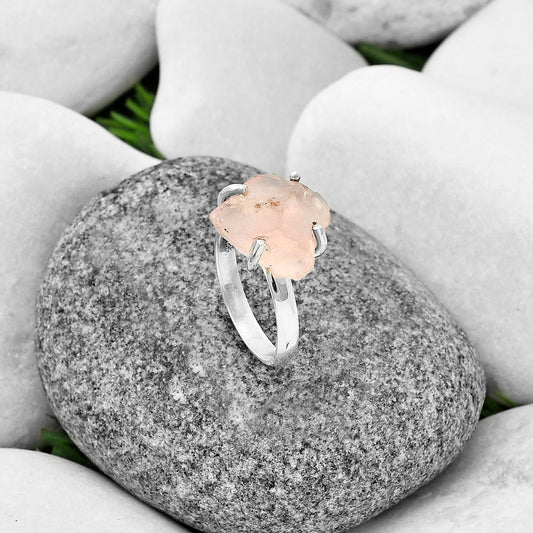 Natural Rose Quartz - Madagascar Ring size-7 R-1052 SDR206838