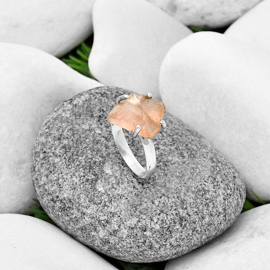 Natural Rose Quartz - Madagascar Ring size-8 R-1052 SDR206870