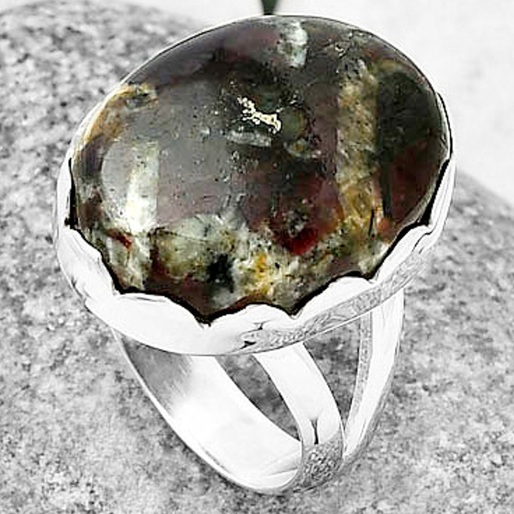 Natural Russian Eudialyte Ring size-8 R-1338 SDR207682