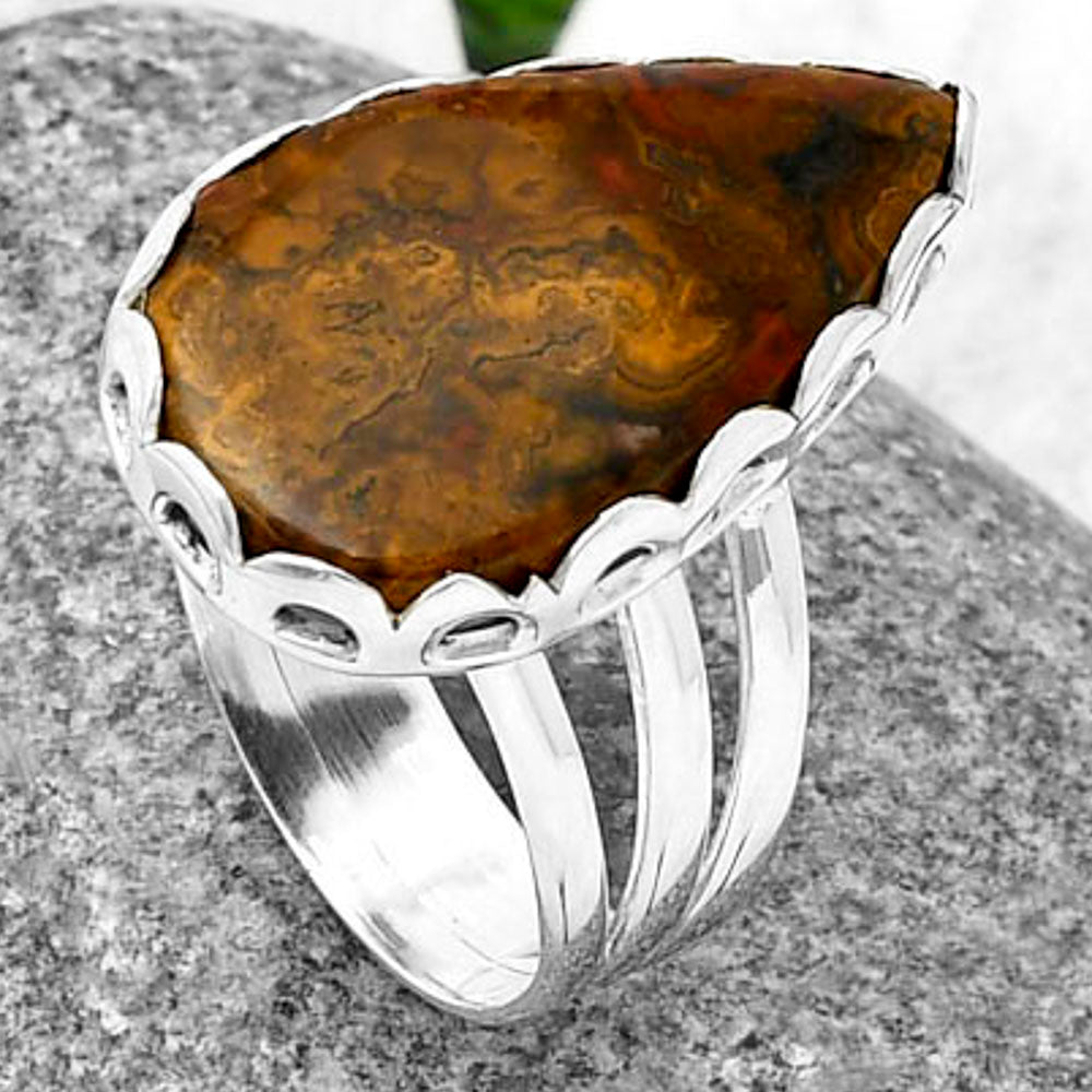 Natural Rare Cady Mountain Agate Ring size-9 R-1428 SDR207812
