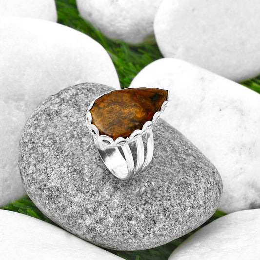 Natural Rare Cady Mountain Agate Ring size-9 R-1428 SDR207812
