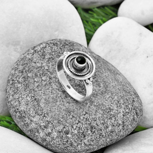 Natural Black Onyx - Brazil Ring size-7 R-1439 SDR208690