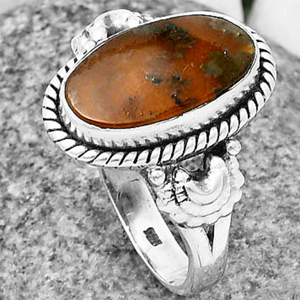 Sutured Ammonite - Madagascar Ring size-8.5 R-1403 SDR208722