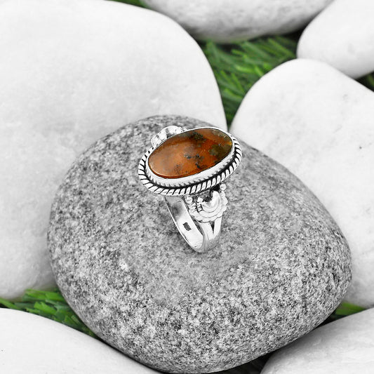 Sutured Ammonite - Madagascar Ring size-8.5 R-1403 SDR208722