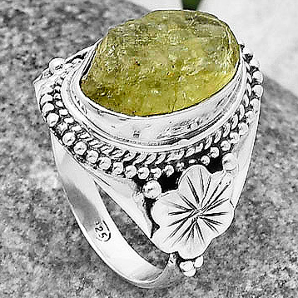 Green Kyanite Rough - India Ring size-7.5 R-1424 SDR208767