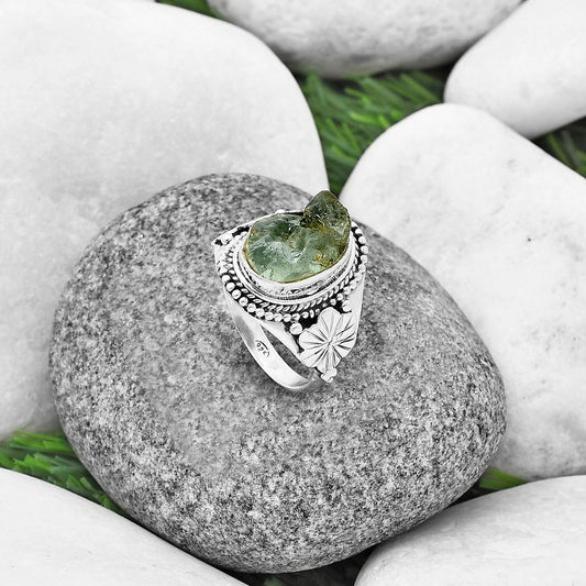 Natural Aquamarine Rough - Brazil Ring size-8.5 R-1424 SDR208771