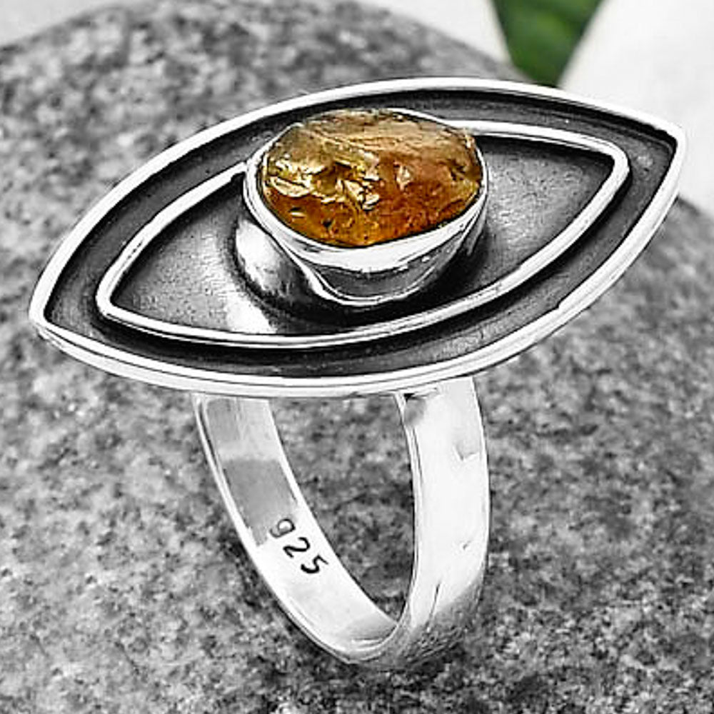 Natural Rare Kornerupine Rough Ring size-7.5 R-1391 SDR209919