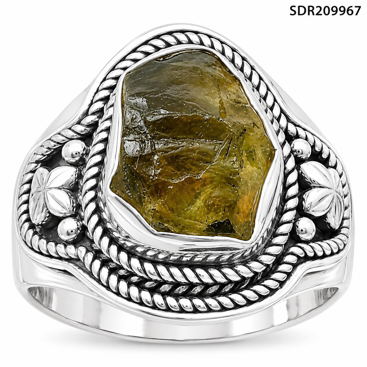 Natural Rare Kornerupine Rough Ring size-9 R-1312 SDR209967