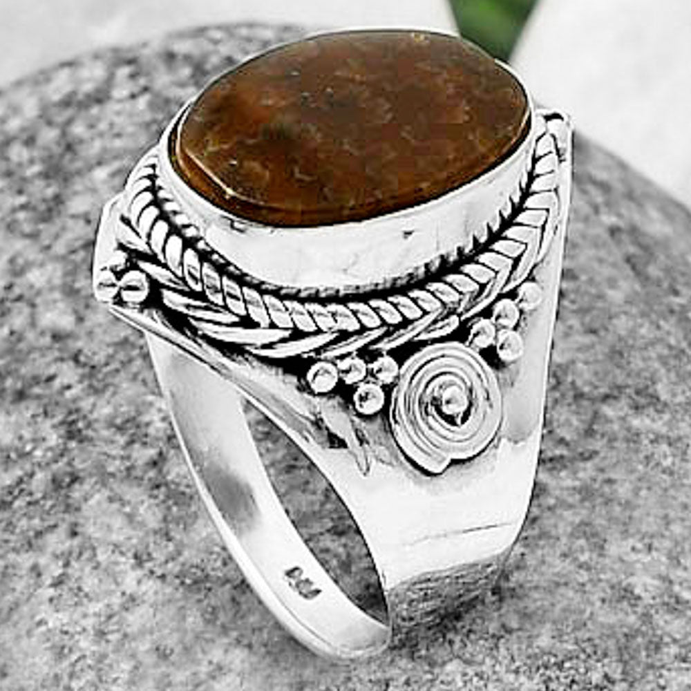 Sutured Ammonite - Madagascar Ring size-7 R-1398 SDR209984