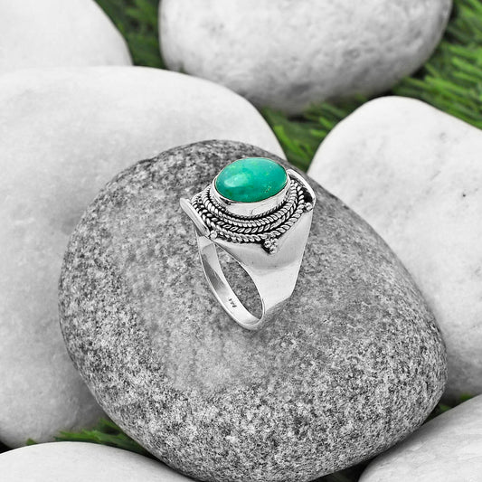 Natural Paraiba Amazonite Ring size-8 R-1397 SDR210027